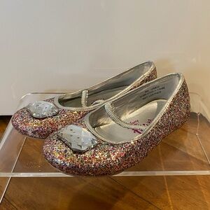 Disney Princess Glitter Ballet Flats with Gem Detail